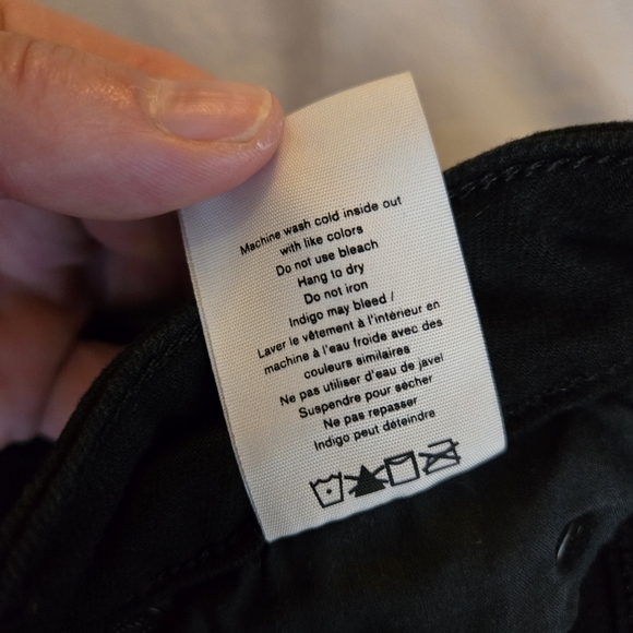 Rag & Bone sz 24 Nina High Rise Ankle Cigarette black jeans with frayed hem - Picture 7 of 13